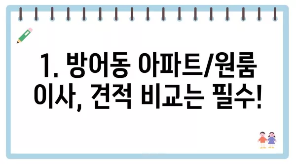 울산시 동구 방어동 포장이사 견적 비용 아파트 원룸 월세 비용 용달 이사