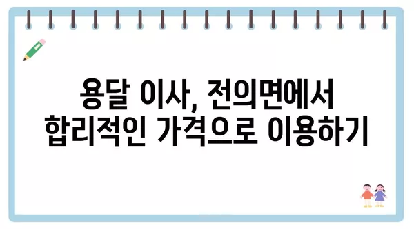 세종시 세종특별자치시 전의면 포장이사 견적 비용 아파트 원룸 월세 비용 용달 이사