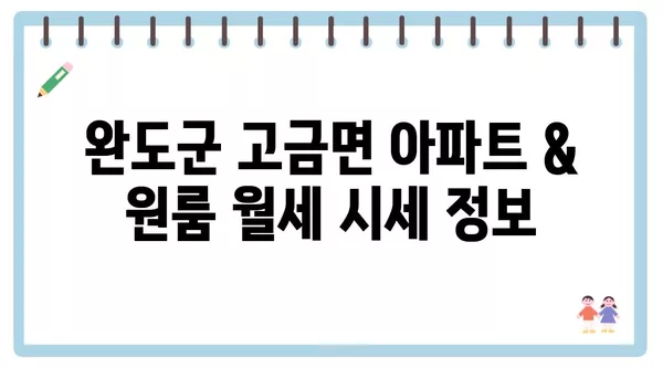 전라남도 완도군 고금면 포장이사 견적 비용 아파트 원룸 월세 비용 용달 이사