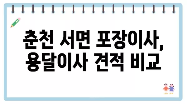 강원도 춘천시 서면 포장이사 견적 비용 아파트 원룸 월세 비용 용달 이사