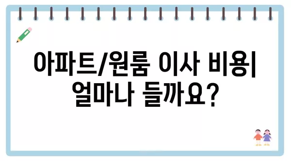 부산시 사하구 당리동 포장이사 견적 비용 아파트 원룸 월세 비용 용달 이사