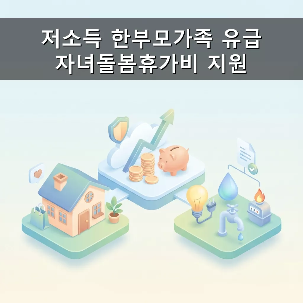 저소득 한부모가족 유급 자녀돌봄휴가비 최대 80만원 지원 2026년 최신 정보