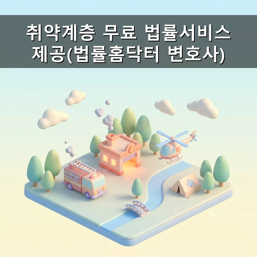 취약계층 위한 무료 법률 서비스 법률홈닥터 변호사 활용법