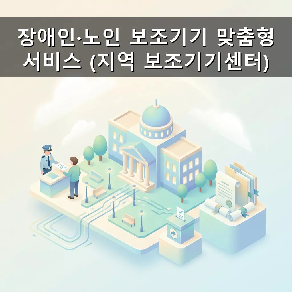 장애인 노인 보조기기 맞춤 서비스 지역센터 활용법
