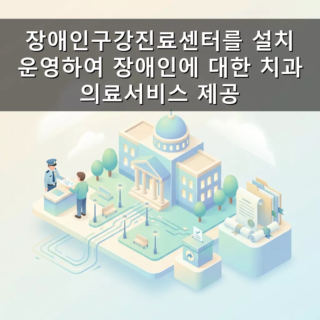 장애인구강진료센터를 설치 운영하여 장애인에 대한 치과 의료서비스 제공 신청 방법 및 혜택 안내 총정리