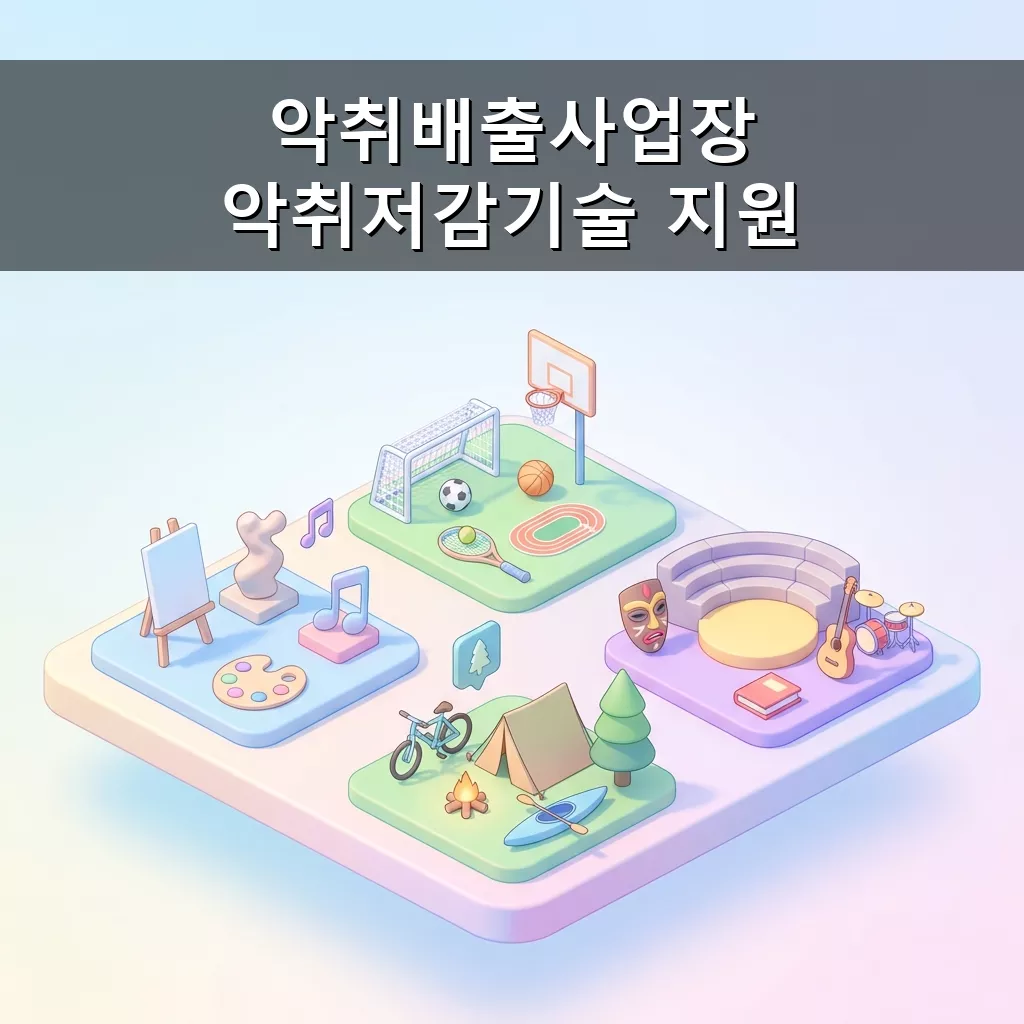 악취배출사업장 악취저감기술 지원 신청 방법 및 혜택 안내 총정리