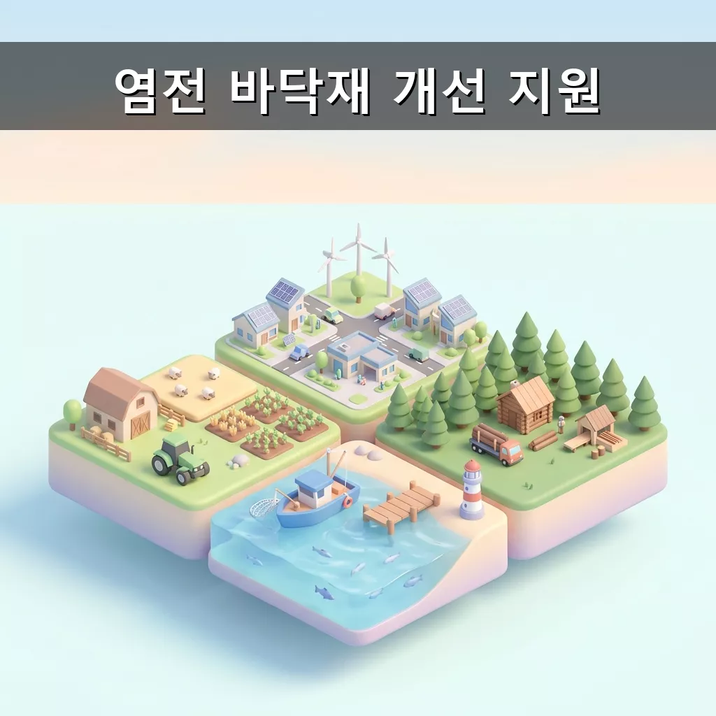 염전 바닥재 개선 지원 사업 천일염 생산 경쟁력 강화 기회