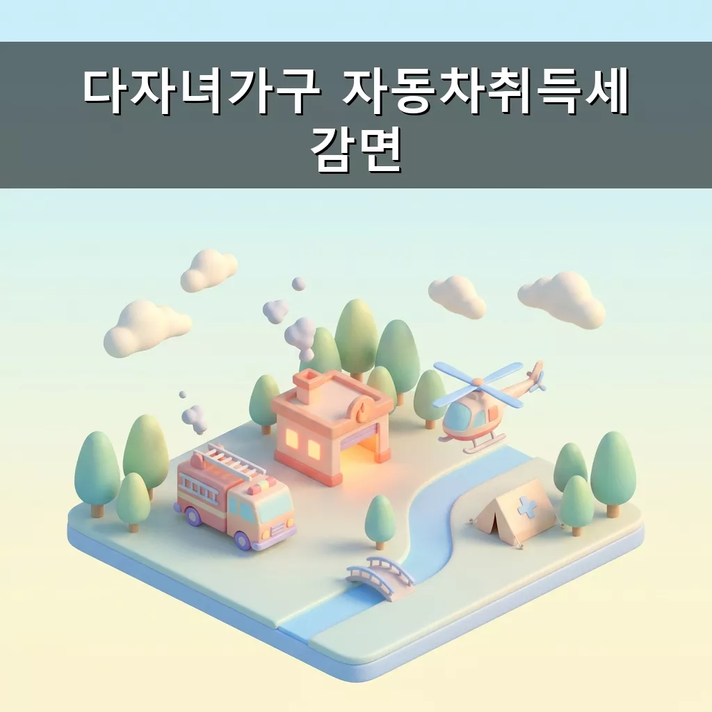 2027년까지 다자녀가구 자동차취득세 감면 대상 방법 완벽정리