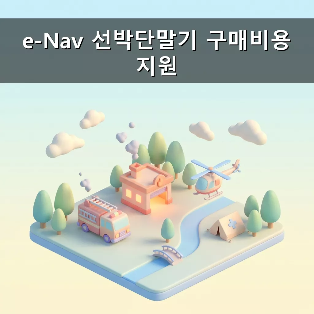 어선 e-Nav 단말기 구매 지원 2026년 최신 정보 해양사고 예방