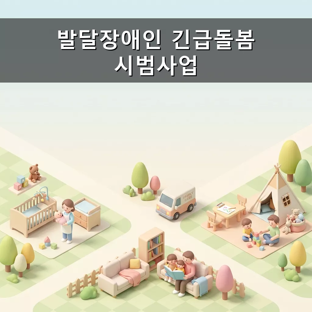 발달장애인 긴급돌봄 서비스 보호자 긴급 상황 시 24시간 지원