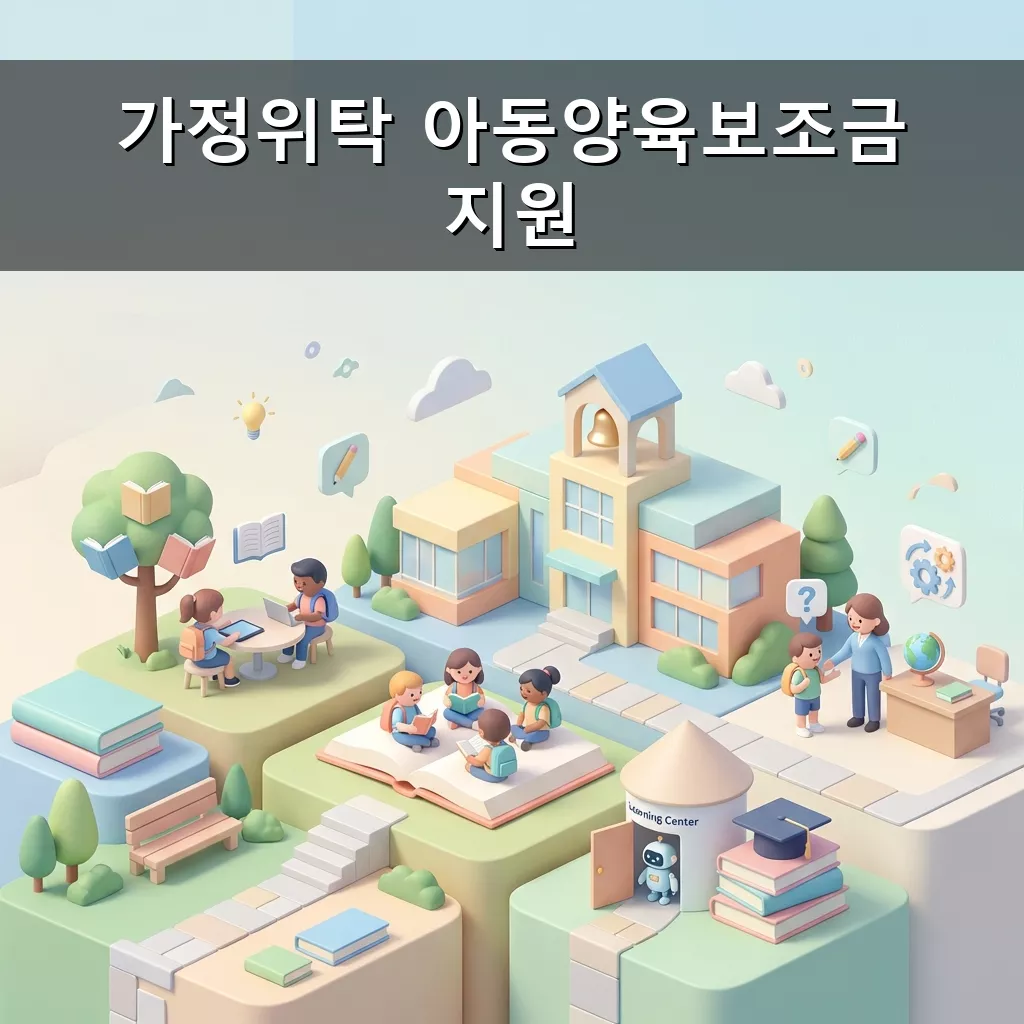 가정위탁 아동 양육보조금 완벽 가이드 지원대상 신청방법 금액 상세 안내