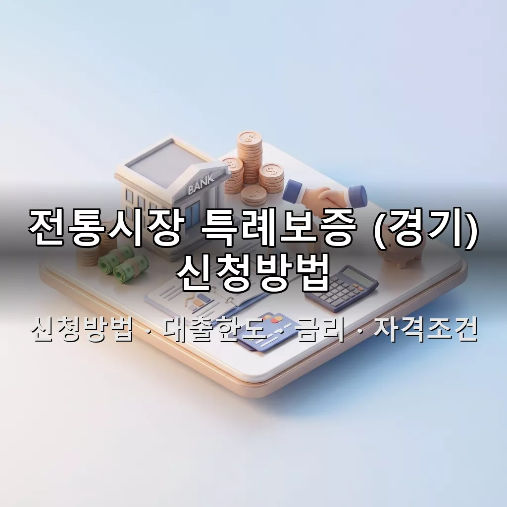 전통시장 특례보증 (경기) 신청방법 대출한도 금리 자격조건 총정리