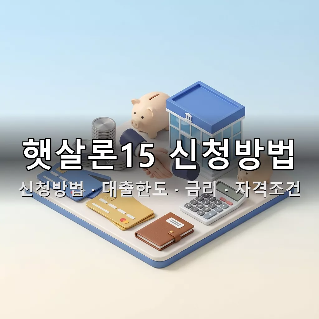 햇살론15 신청방법 대출한도 금리 자격조건 총정리