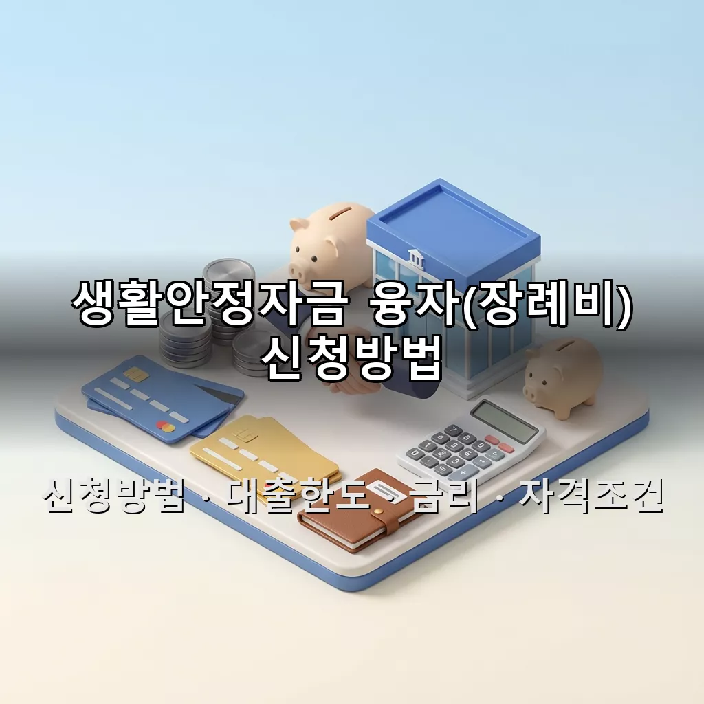 생활안정자금 융자(장례비) 신청방법 대출한도 금리 자격조건 총정리