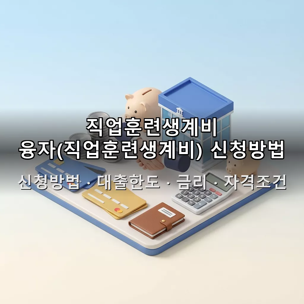 직업훈련생계비 융자(직업훈련생계비) 신청방법 대출한도 금리 자격조건 총정리