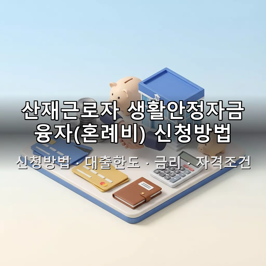 산재근로자 생활안정자금 융자(혼례비) 신청방법 대출한도 금리 자격조건 총정리