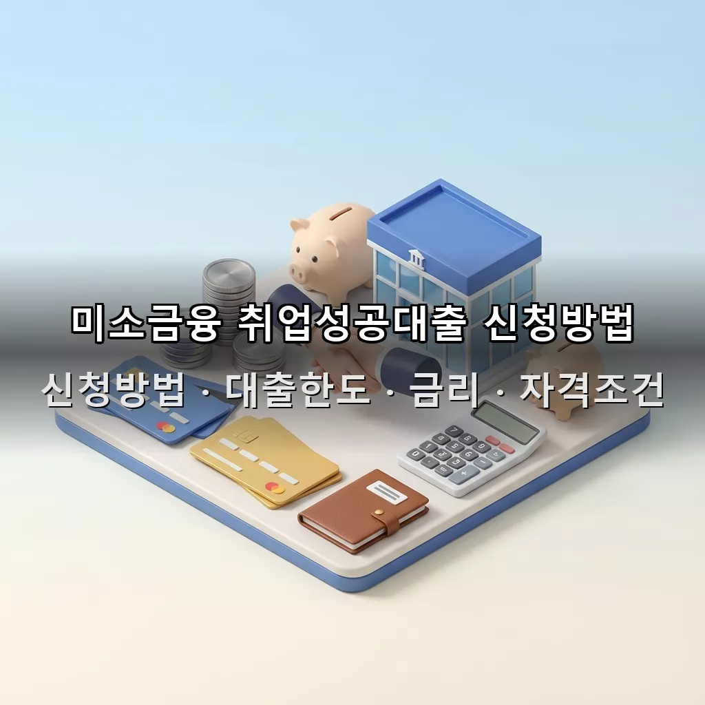 미소금융 취업성공대출 신청방법 대출한도 금리 자격조건 총정리