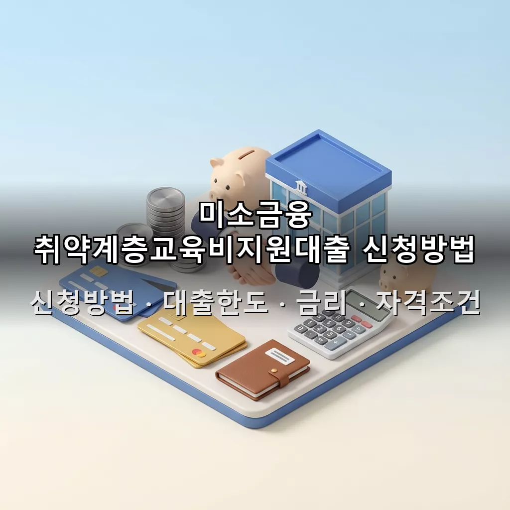미소금융 취약계층교육비지원대출 신청방법 대출한도 금리 자격조건 총정리