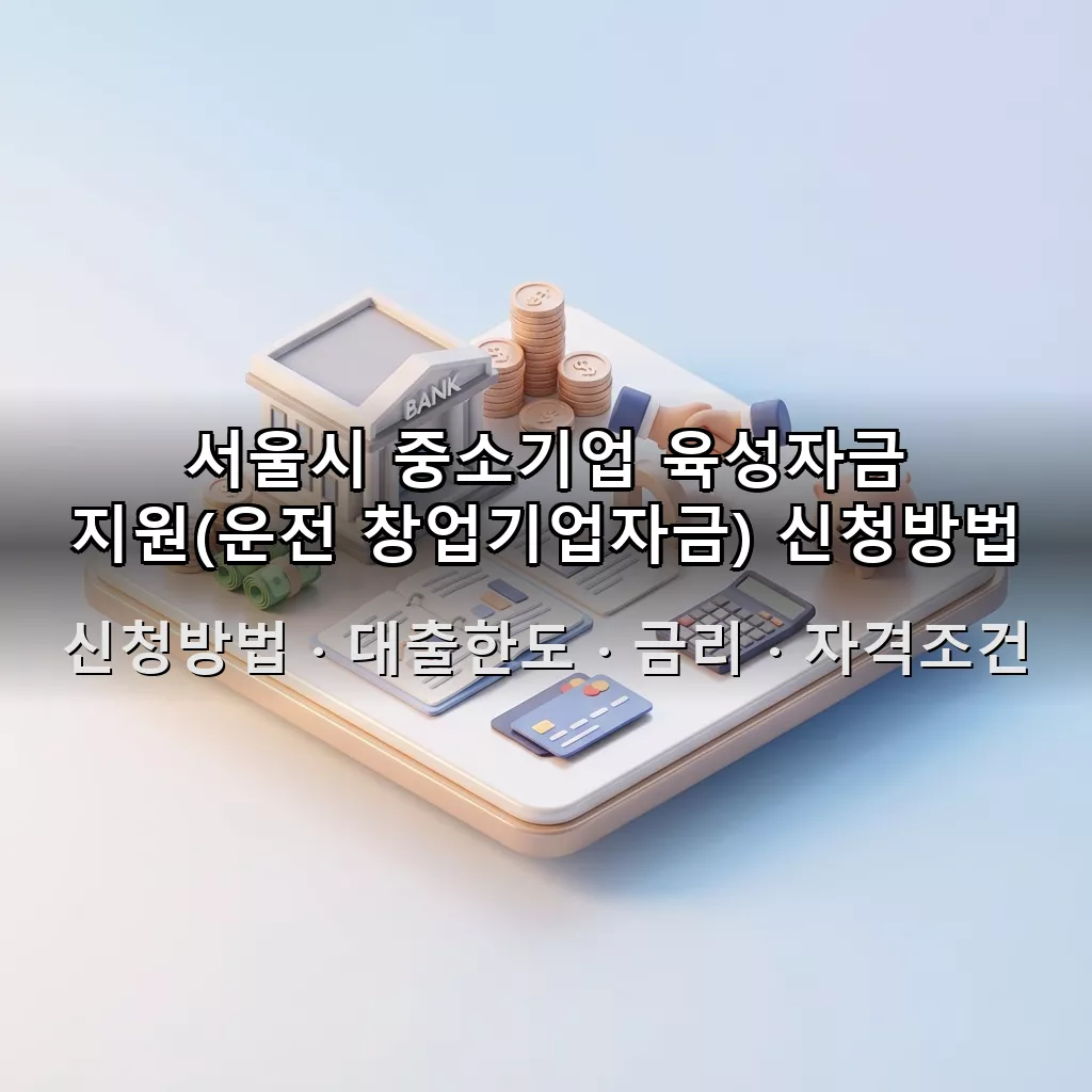 서울시 중소기업 육성자금 지원(운전 창업기업자금) 신청방법 대출한도 금리 자격조건 총정리