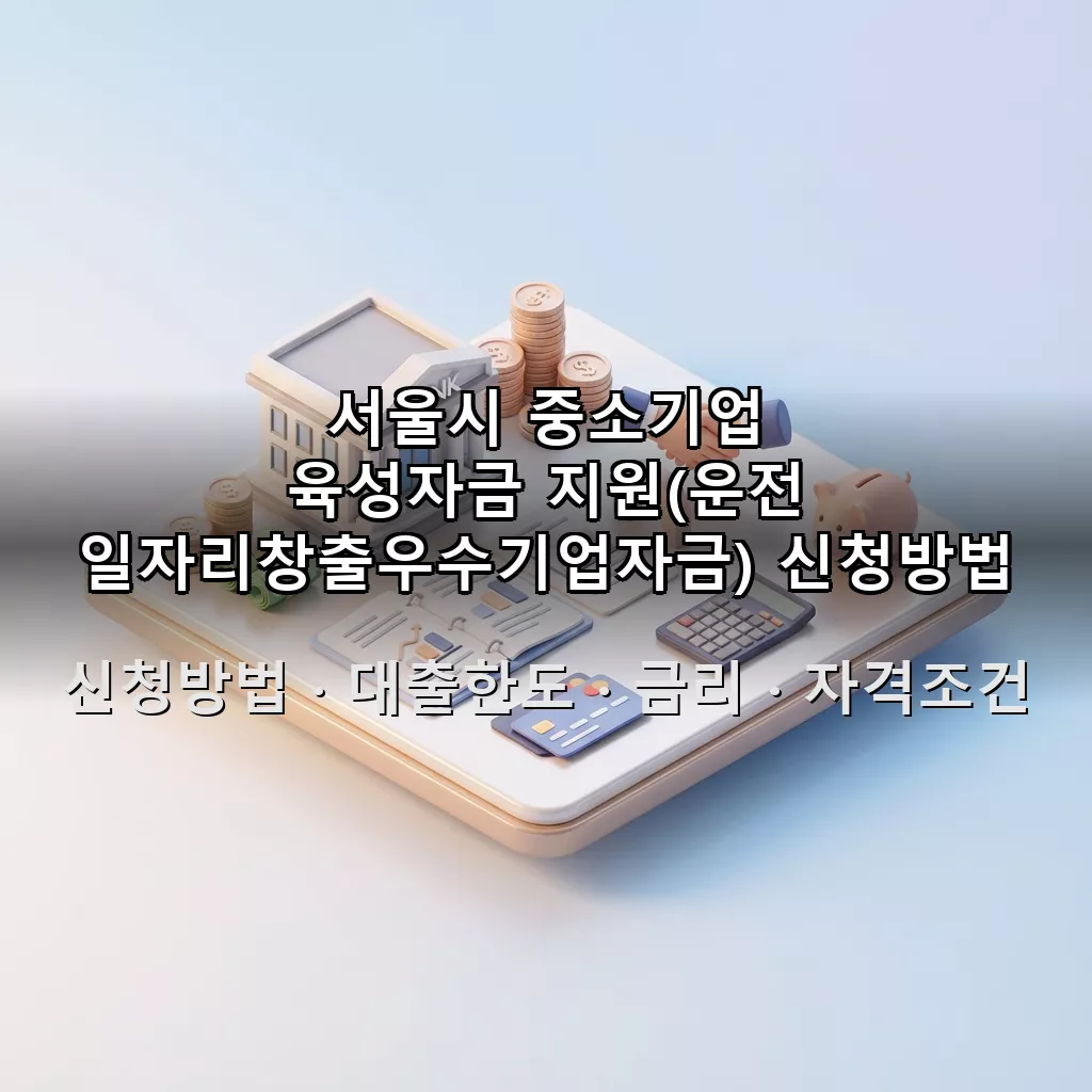 서울시 중소기업 육성자금 지원(운전 일자리창출우수기업자금) 신청방법 대출한도 금리 자격조건 총정리