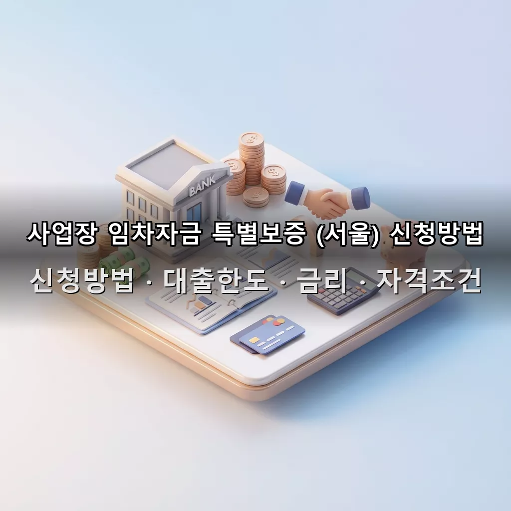 사업장 임차자금 특별보증 (서울) 신청방법 대출한도 금리 자격조건 총정리