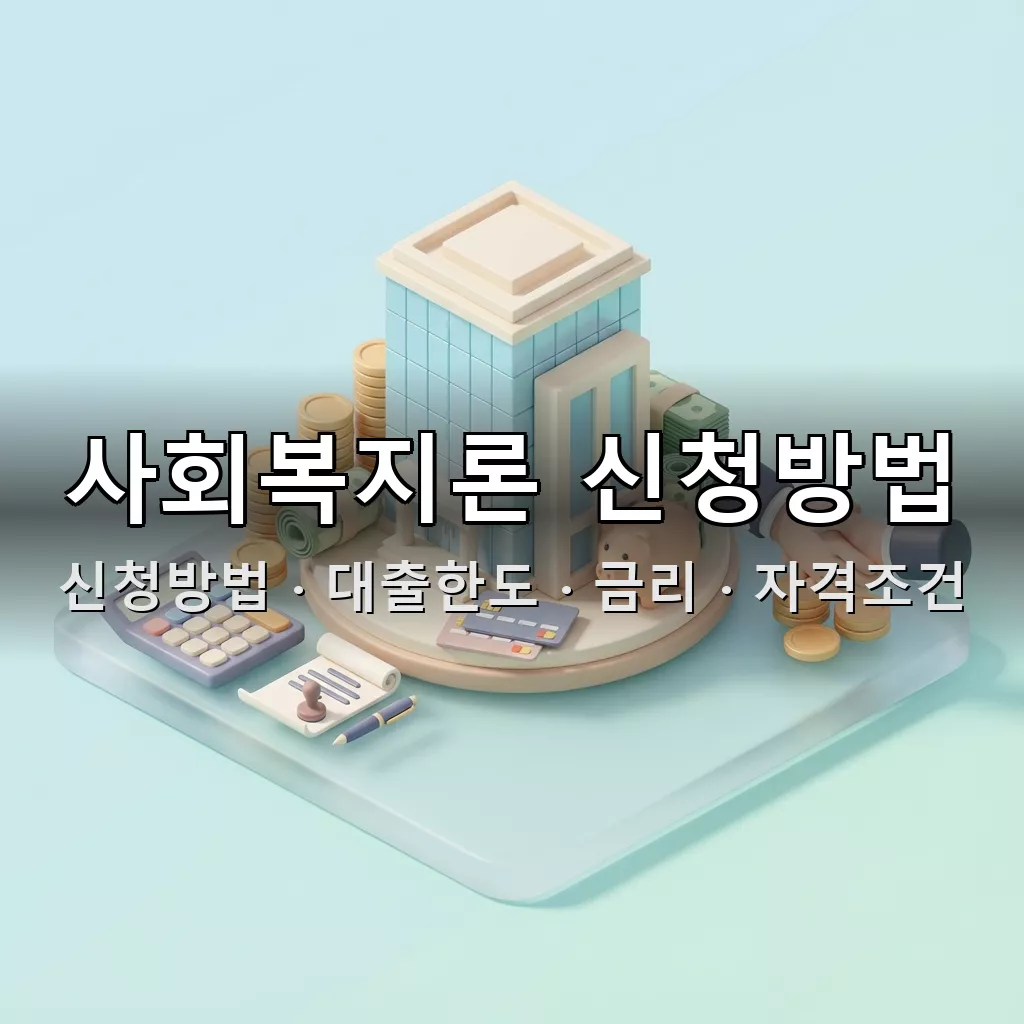 사회복지론 신청방법 대출한도 금리 자격조건 총정리