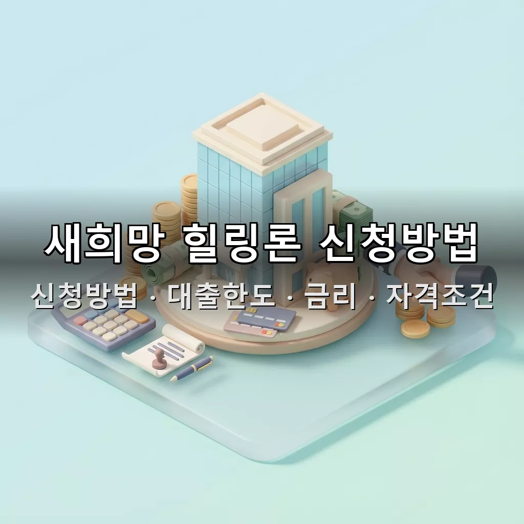 새희망 힐링론 신청방법 대출한도 금리 자격조건 총정리
