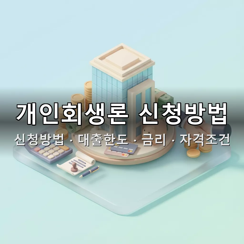 개인회생론 신청방법 대출한도 금리 자격조건 총정리