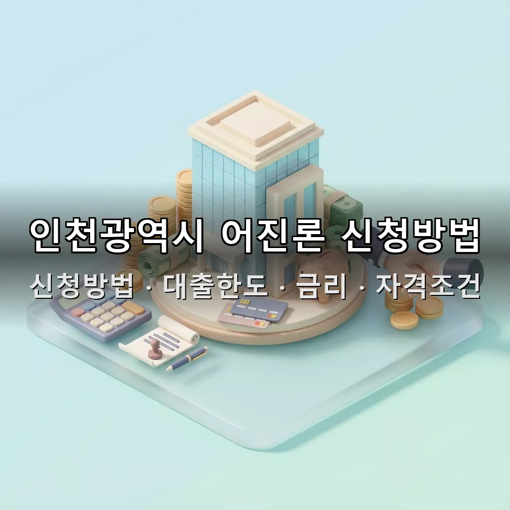 인천광역시 어진론 신청방법 대출한도 금리 자격조건 총정리