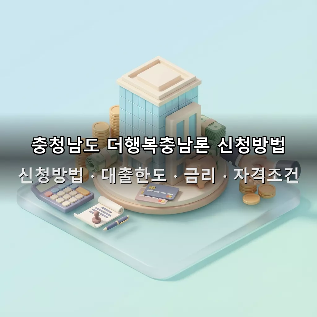 충청남도 더행복충남론 신청방법 대출한도 금리 자격조건 총정리