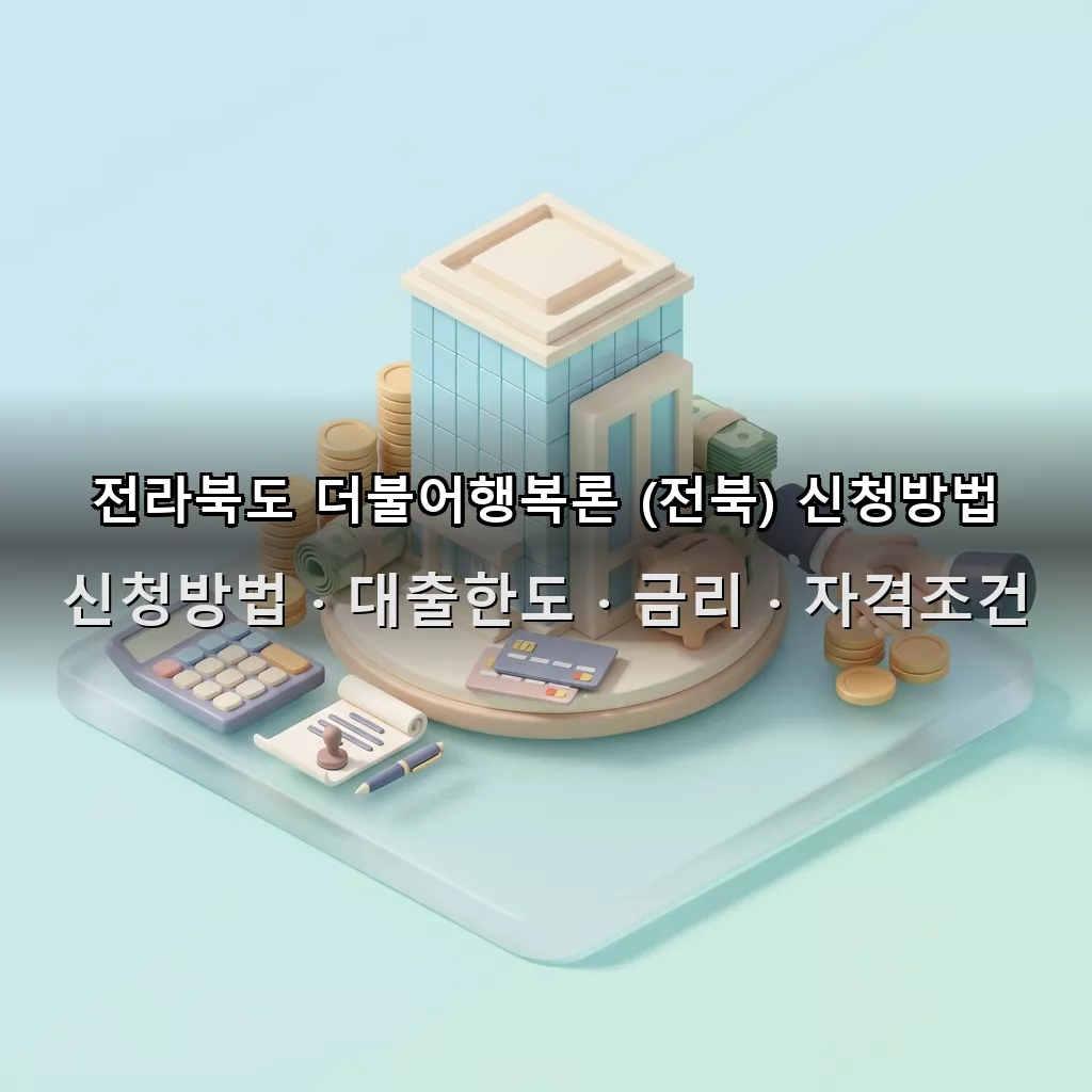 전라북도 더불어행복론 (전북) 신청방법 대출한도 금리 자격조건 총정리