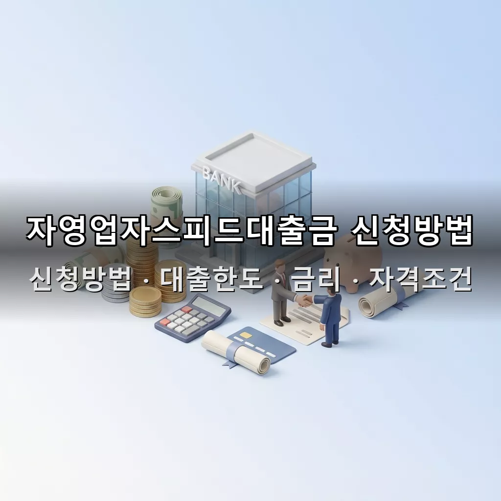 자영업자스피드대출금 신청방법 대출한도 금리 자격조건 총정리