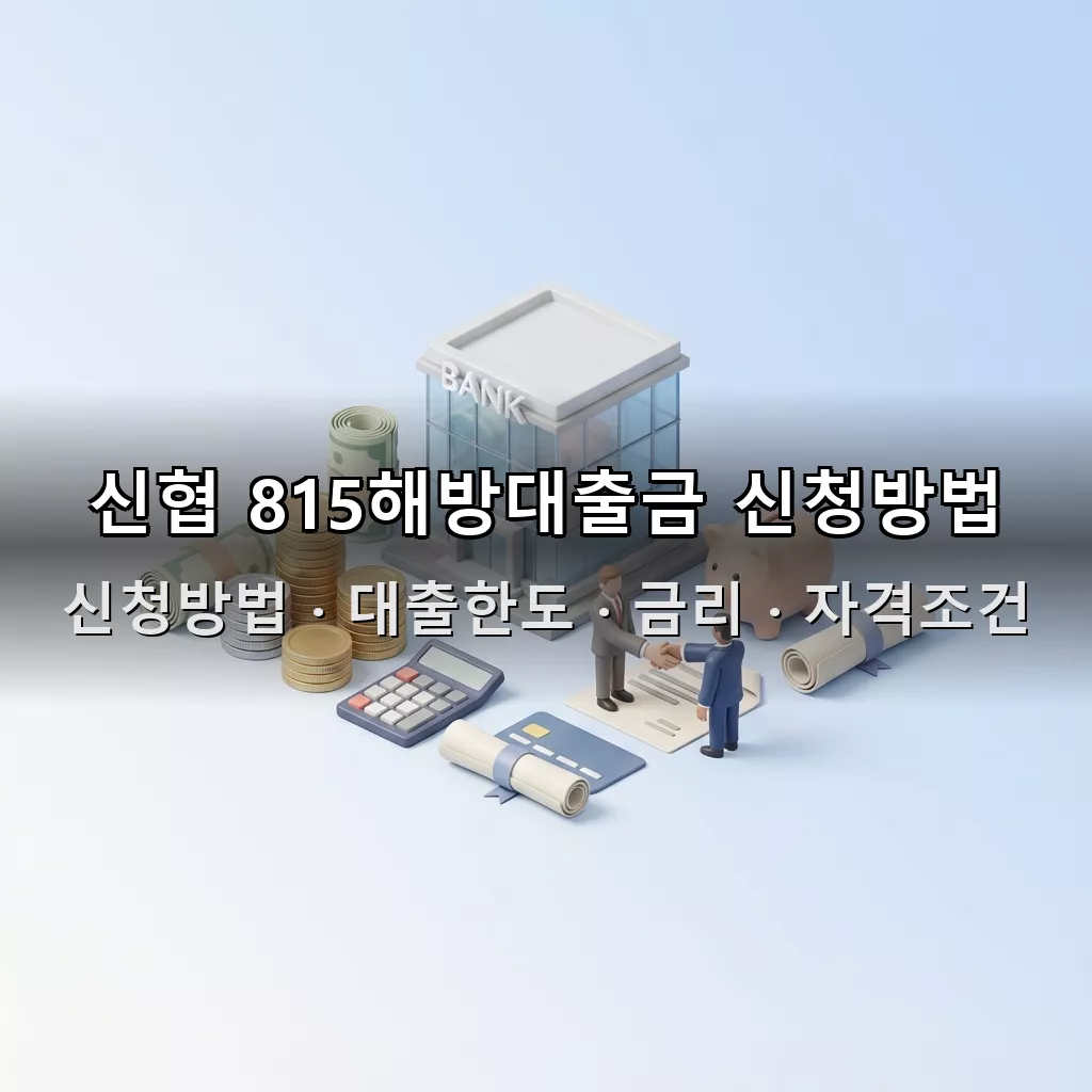 신협 815해방대출금 신청방법 대출한도 금리 자격조건 총정리