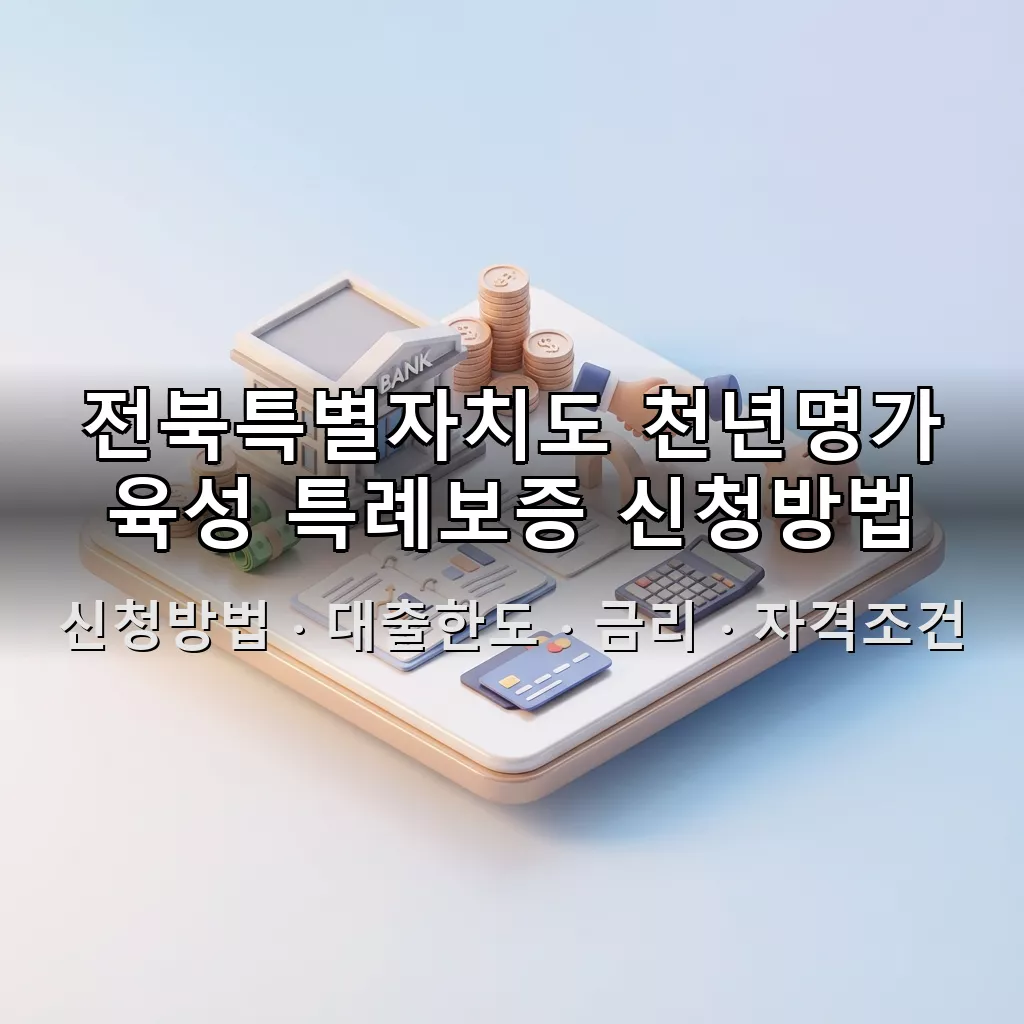전북특별자치도 천년명가 육성 특례보증 신청방법 대출한도 금리 자격조건 총정리