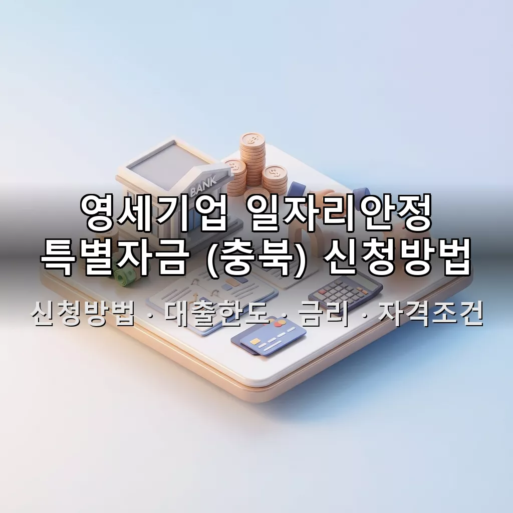 영세기업 일자리안정 특별자금 (충북) 신청방법 대출한도 금리 자격조건 총정리