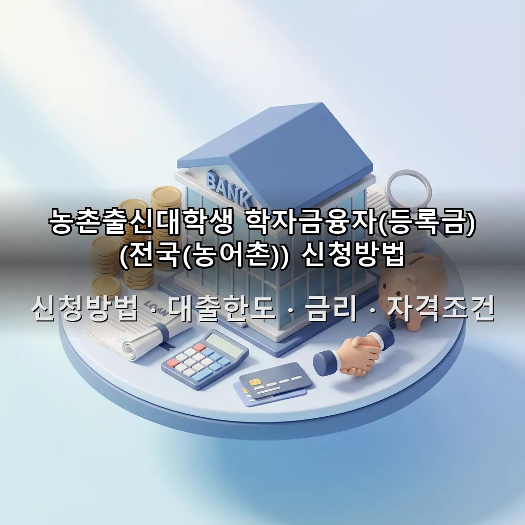 농촌출신대학생 학자금융자(등록금) (전국(농어촌)) 신청방법 대출한도 금리 자격조건 총정리