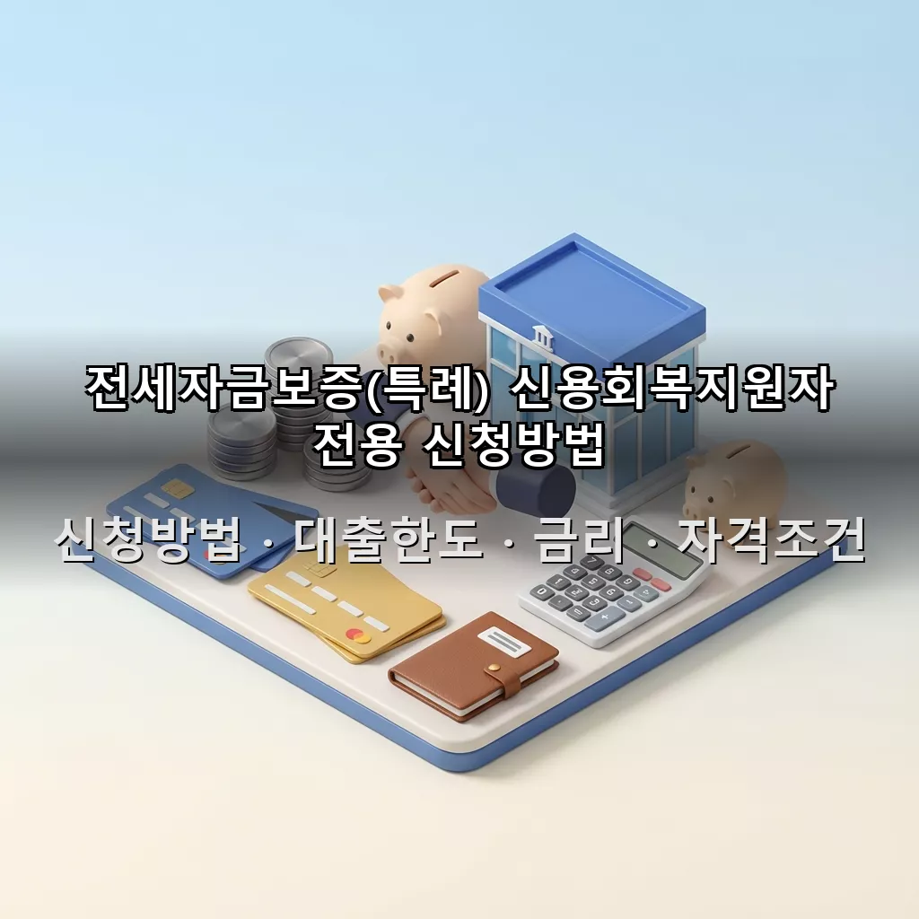 전세자금보증(특례) 신용회복지원자 전용 신청방법 대출한도 금리 자격조건 총정리
