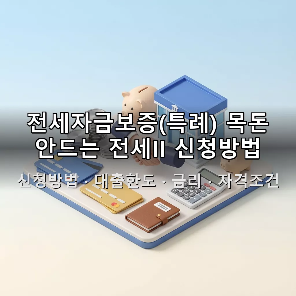 전세자금보증(특례) 목돈 안드는 전세II 신청방법 대출한도 금리 자격조건 총정리